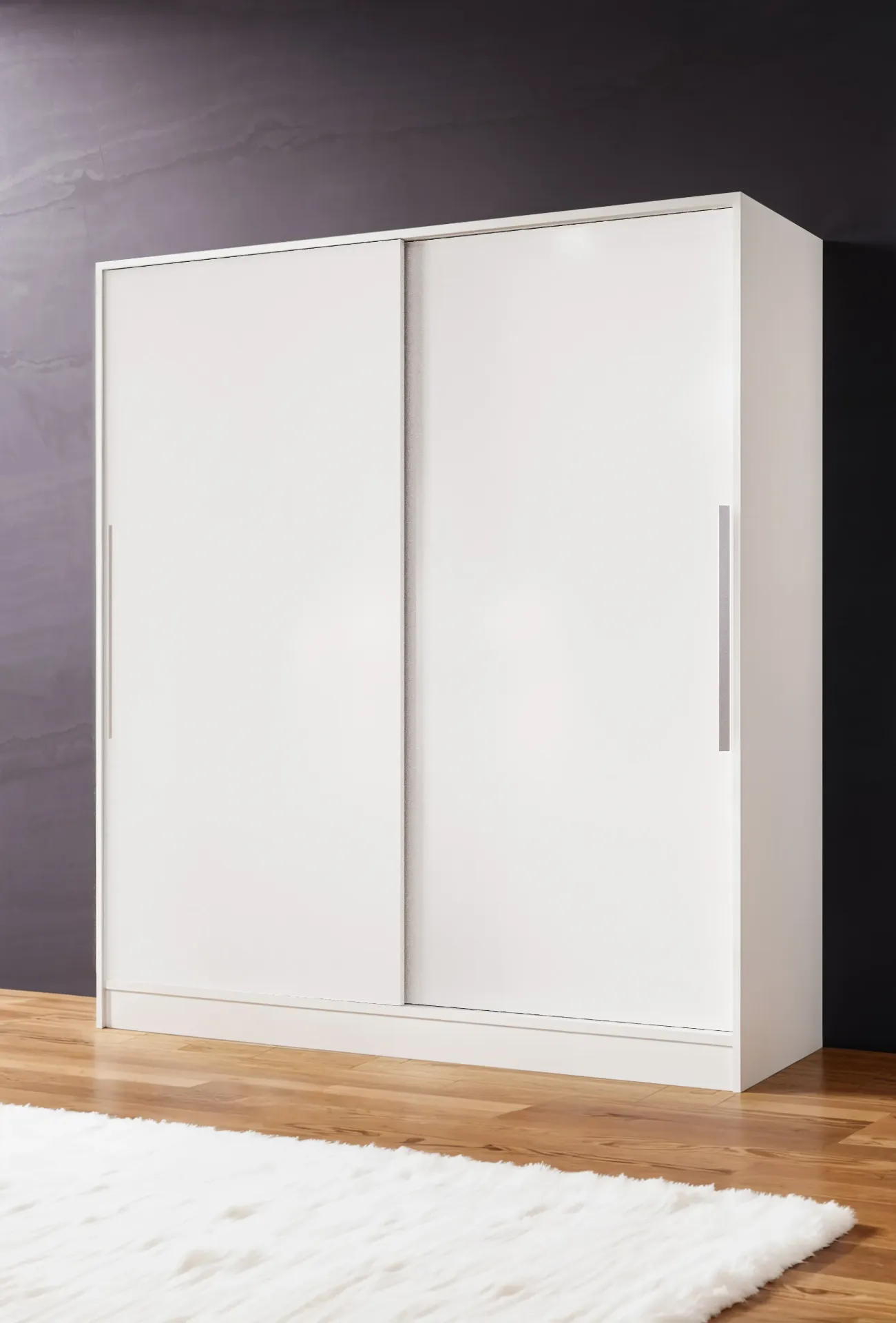 4001-Zambak Sürgülü Gardrop Beyaz/Beyaz/Beyaz