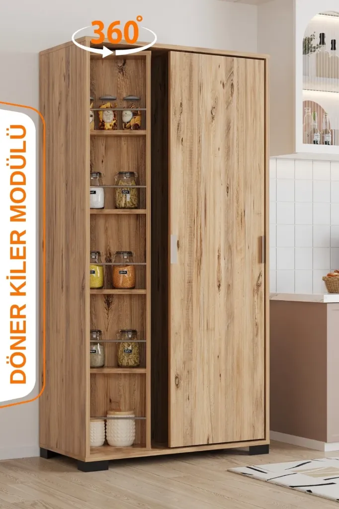 [Z50LUN1002073ACAC] 2073-LUNA DÖNERLİ KİLER DOLAP A.ÇAM/A.ÇAM