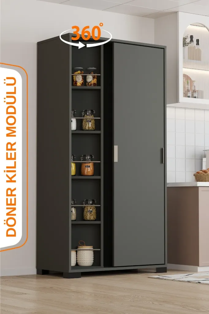 [Z50LUN1002073ATAT] 2073-Luna Dönerli Kiler Dolap Antrasit