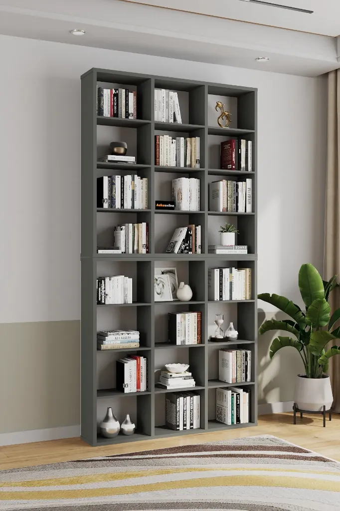 [Z50İMR1071079ATAT] 1079 İmre Kitaplık Antrasit-Antrasit