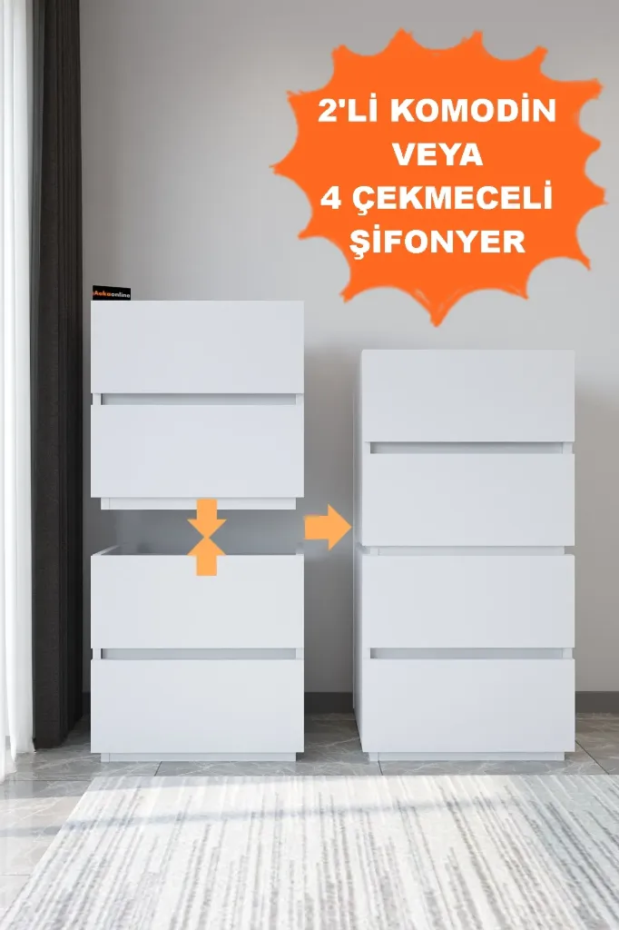 [Z50GLT1102034BYBY] 2034-Galata Komodin Beyaz