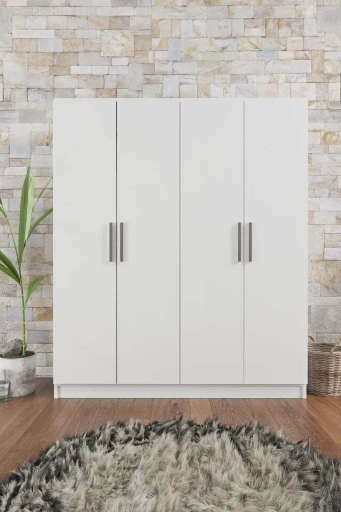 [Z50MLN1001059BYBY] 1059-Mi̇Lano 4 Kapakli Gardrop Beyaz