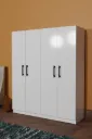 1054-Arena 4 Kapaklı Gardrop (Beyaz)