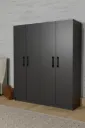 1054-Arena 4 Kapaklı Gardrop (Antrasit)