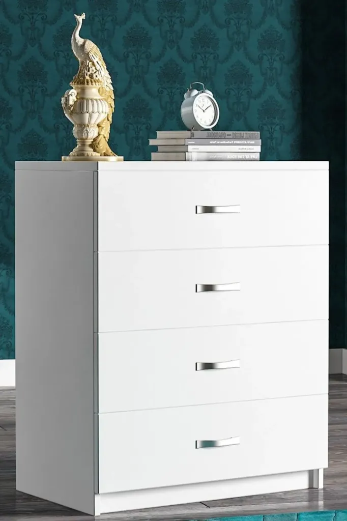 [Z50ACY1201045BYBY] 1045-Açelya 4 Çekmeceli̇ Şi̇Fonyer (Beyaz/Beyaz)