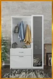 3042-Rei̇Na Vesti̇Yer 2 Kapak 1 Çekmeceli̇ Beyaz