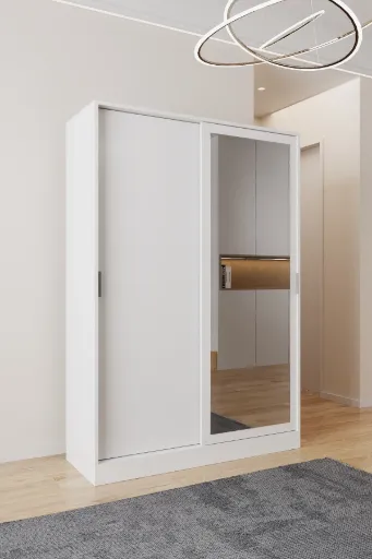 Aeka AE-3071 Patentli İdeal Aynalı Beyaz Vestiyer Portmanto Ayakkabılık Raflı Askılıklı
