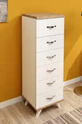 3038-Beli̇Nda 6  Çekmeceli̇ Şi̇Fonyer Beyaz