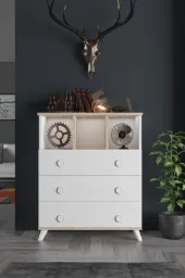 1046-Babi̇L 3 Çekmeceli̇ Şi̇Fonyer Beyaz