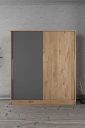 4001-Zambak Sürgülü Gardrop A.Çam/A.Çam/Antrasi̇T